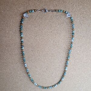 Handmade Moss Agate/Jasper Beaded Necklace